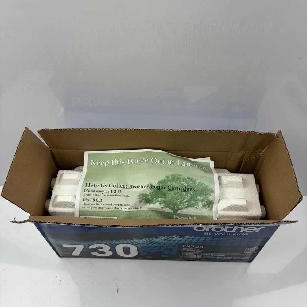 Brother TN730 Genuine Original Standard Yield Black Toner Cartridge 1200 Pages
